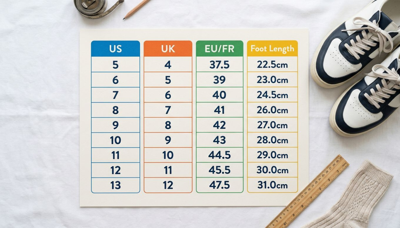 Adoptez le guide complet tailles us fr uk et osez commander partout sans stress