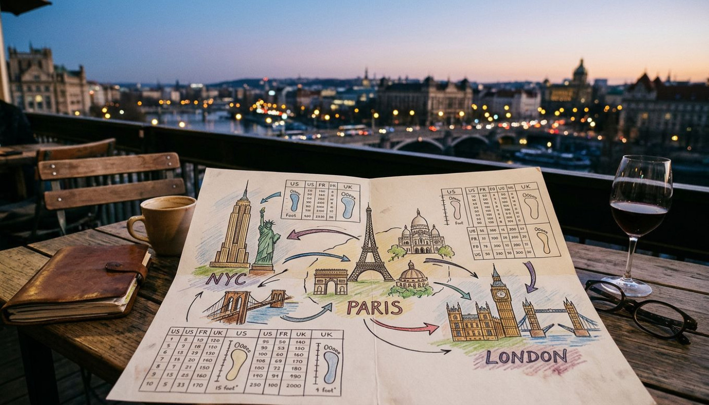 New York, Paris, Londres : guide complet tailles US FR UK et leurs subtilités locales